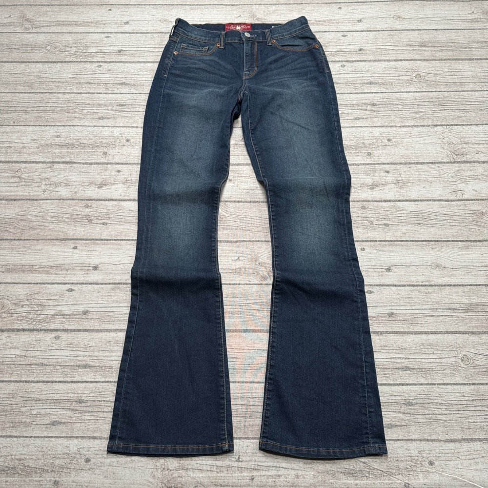 Lucky Brand Jeans Women's 6/28 Long Blue Dark Wash Flare Sofia Bootcut Denim Y2K
